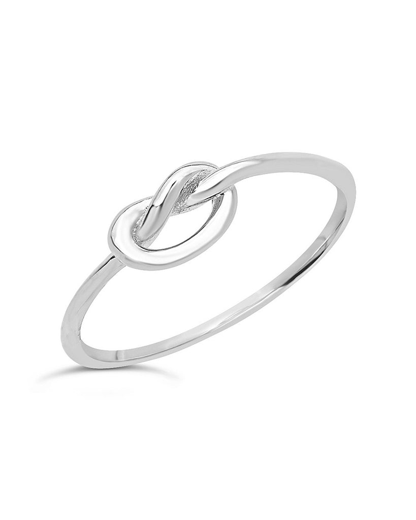 Sterling Silver Thin Love Knot Ring - Sterling Forever