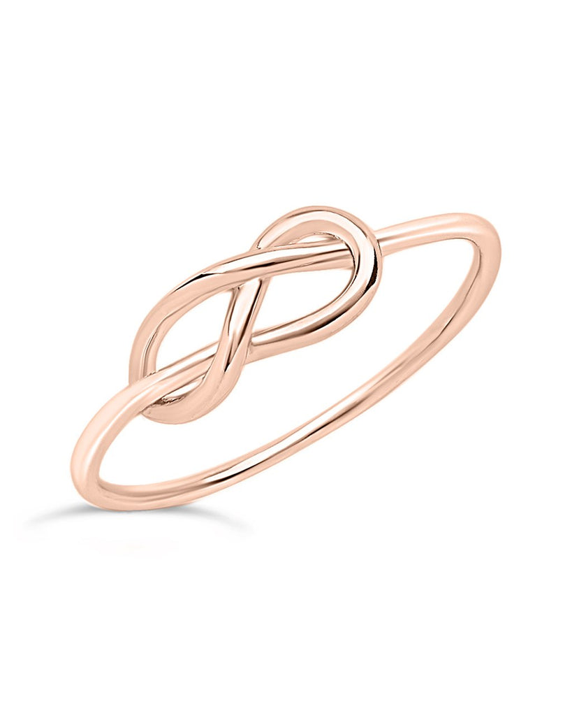 sterling forever sterling silver thin love knot ring