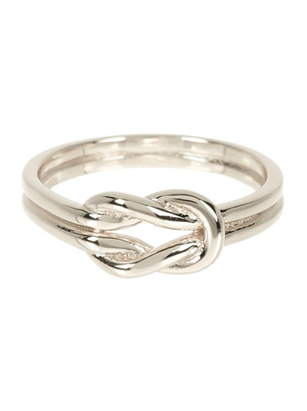 sterling forever sterling silver thin love knot ring