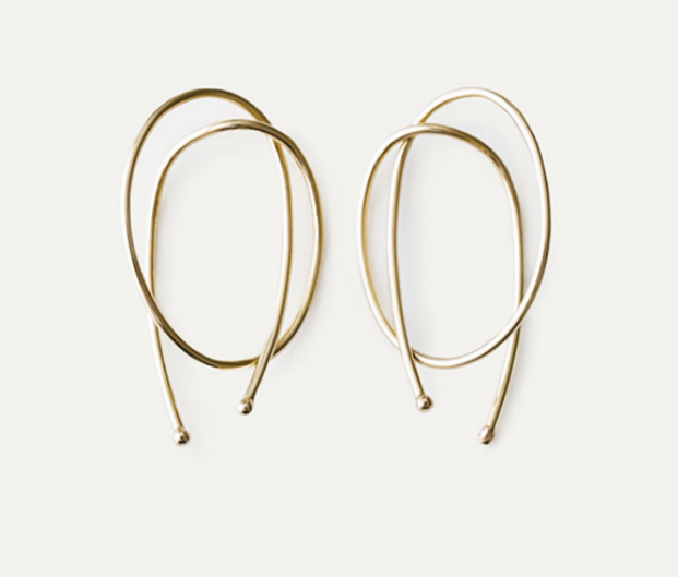 Kathleen Whitaker Rope Earrings 14k Gold