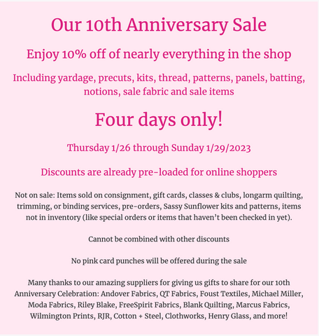 Sale details