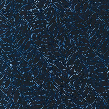 Expressions Batiks Quilt Fabrics - Tjaps Art Deco in Aegean Sea Blue -  BTPT1192