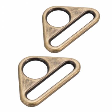 Triangle Rings Bag Hardware - 1 - 2/Pack - Antique Brass