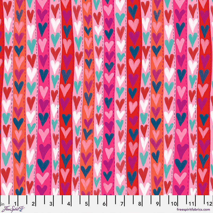 Cotton Quilt Fabric Love Is Forever Valentine Heart Patch Pink Multi -  AUNTIE CHRIS QUILT FABRIC. COM