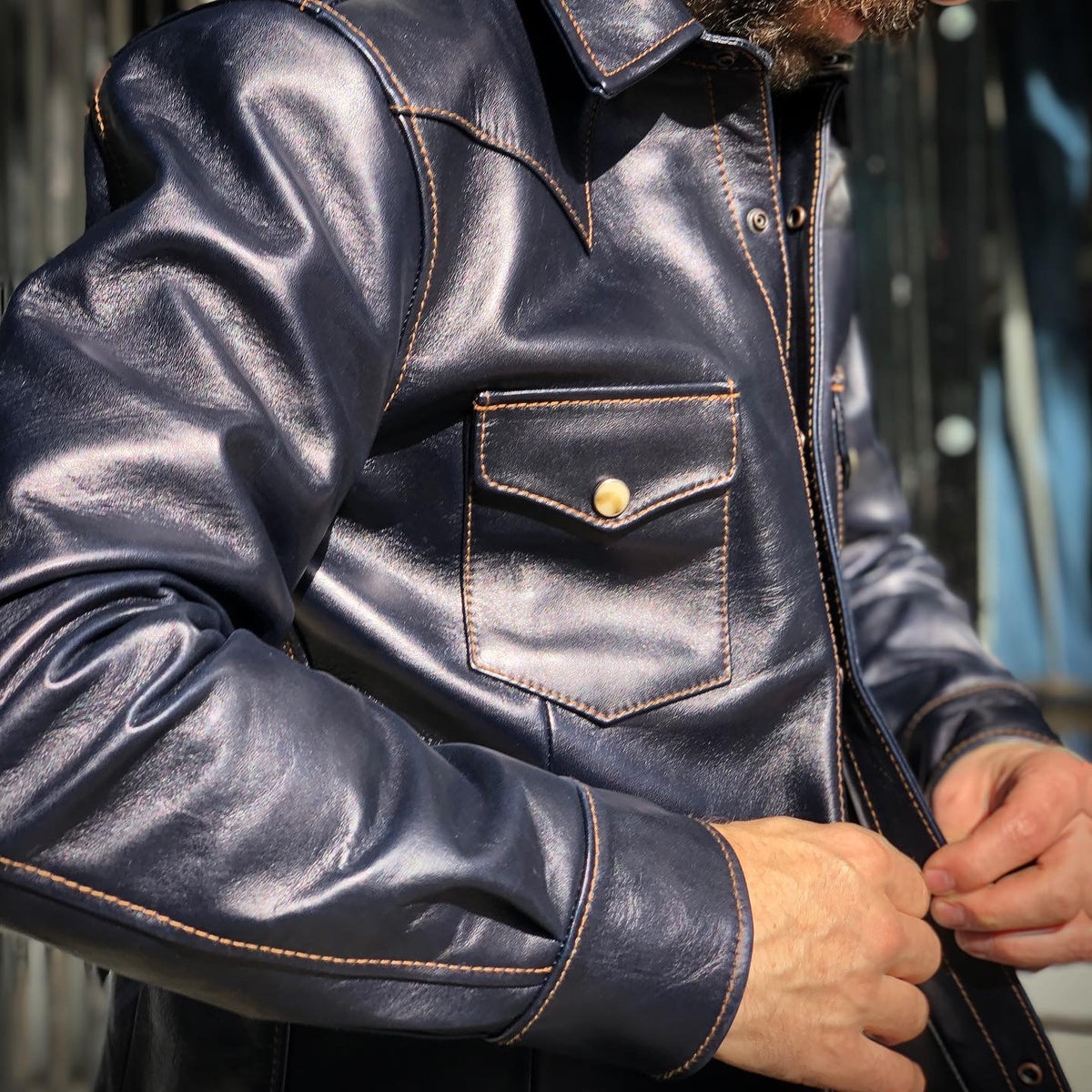 vintage Y´2 LEATHER HORSE HIDE jacket 馬革-