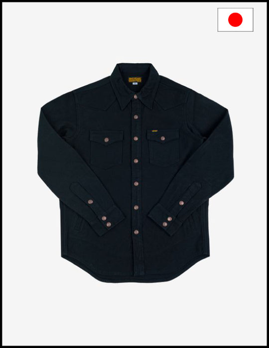 Iron Heart - 10oz Selvedge Denim Western Shirt - Indigo Overdyed