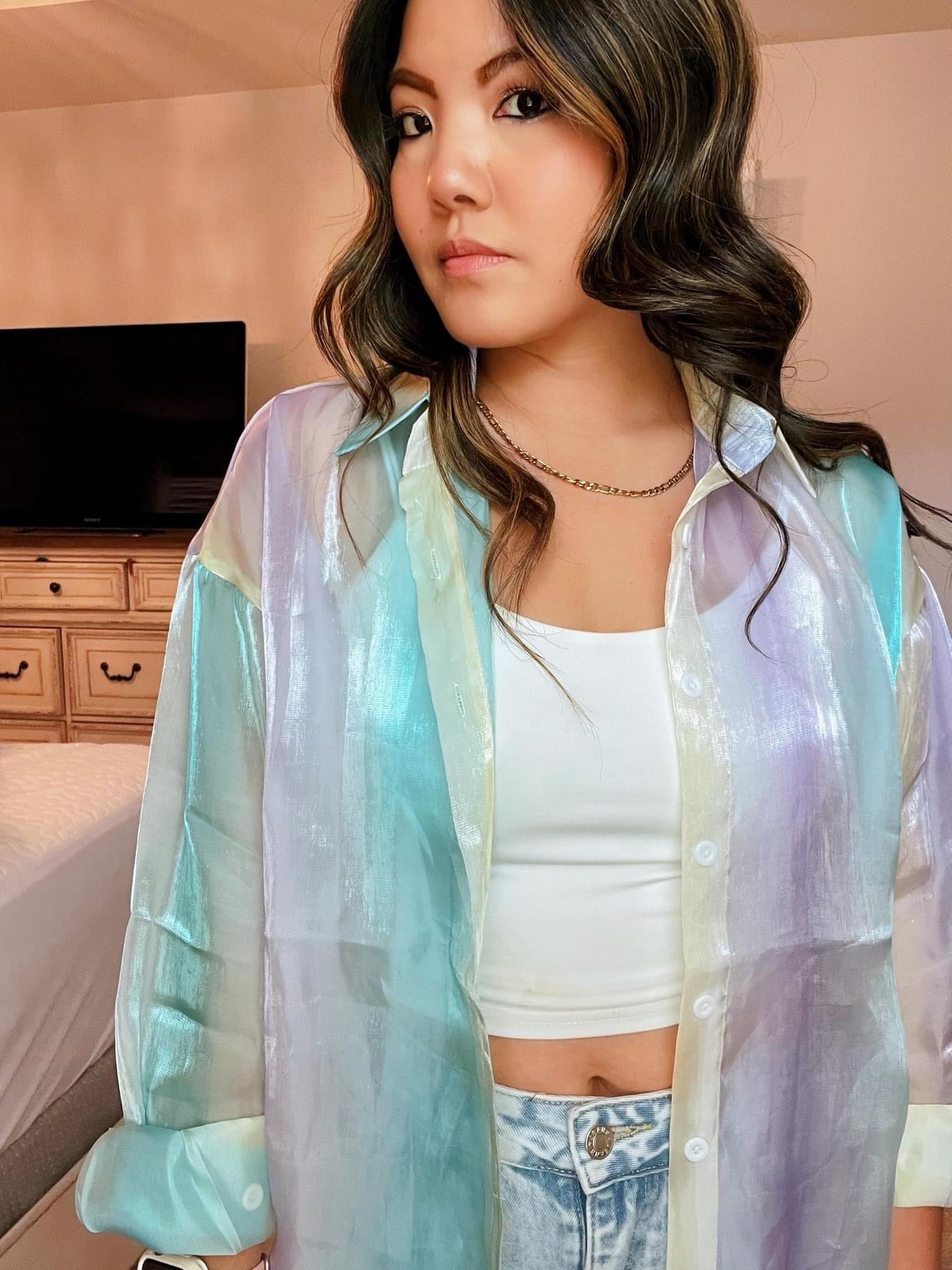JadyK Iridescent Button up