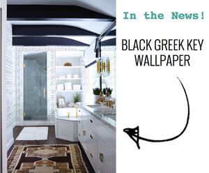 Black Greek Key Wallpaper – Jill Sorensen Lifestyle