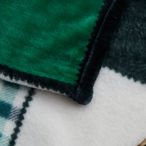 What is the best material for a blanket? Green Plaid Buffalo Check Fleece Throw Blanket