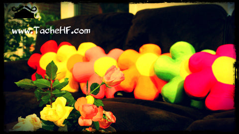 Tache Micro bead Flower Pillows