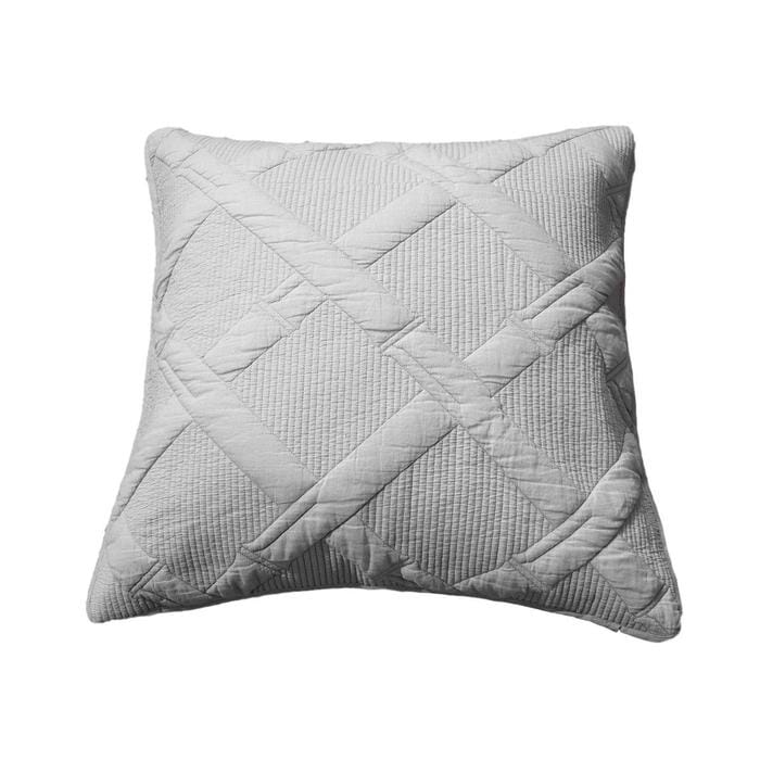 Tache Cotton Light Grey Silver Soothing Pastel Cushion Covers / Euro Sham (JHW-862)