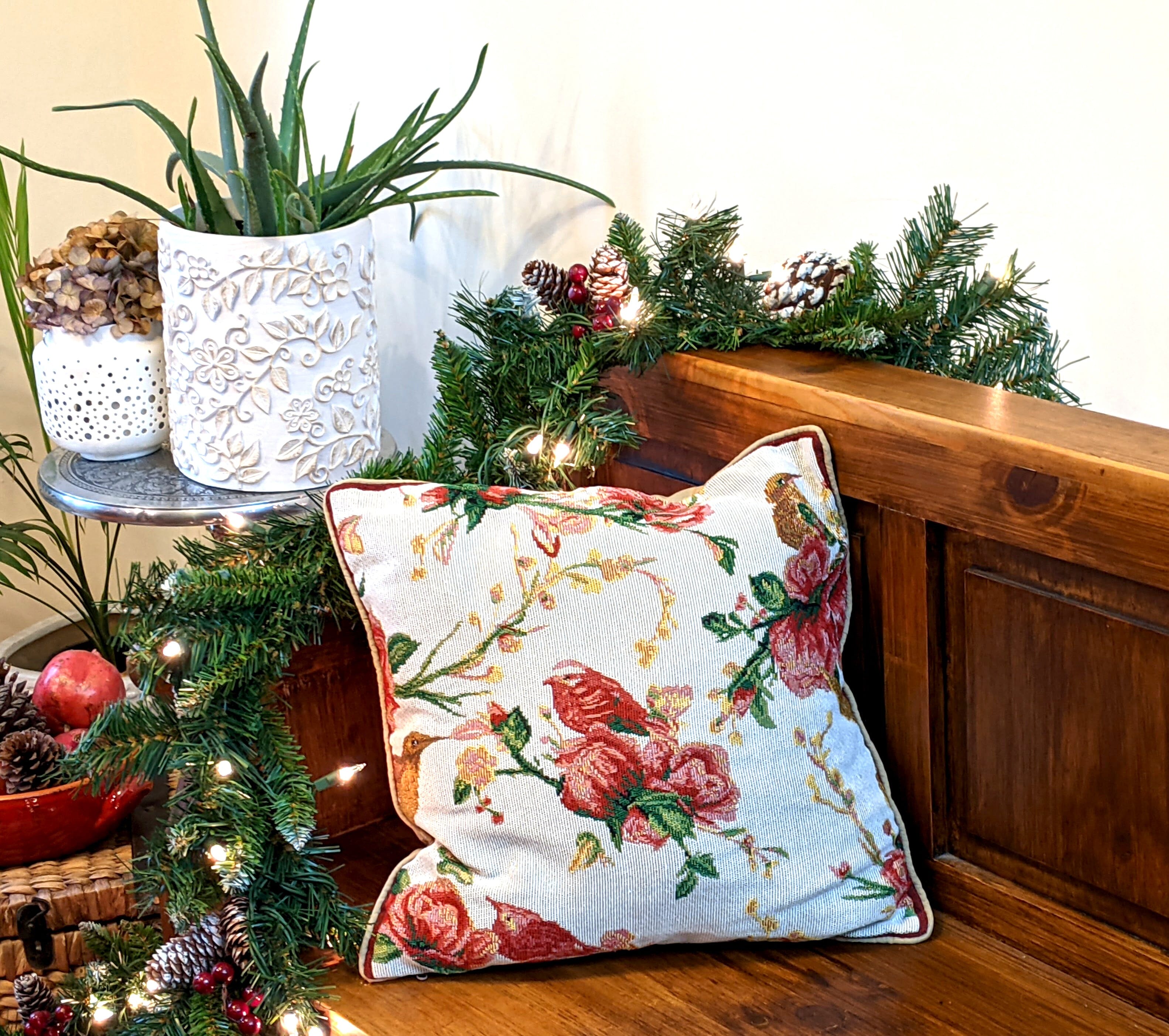 Linen Mixed Woven Christmas Throw Pillowcase Rustic - Temu