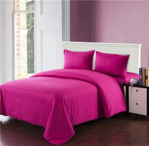 Tache Cotton Hot Pink Solid Duvet Cover Set 2 3pduv Pink Tache