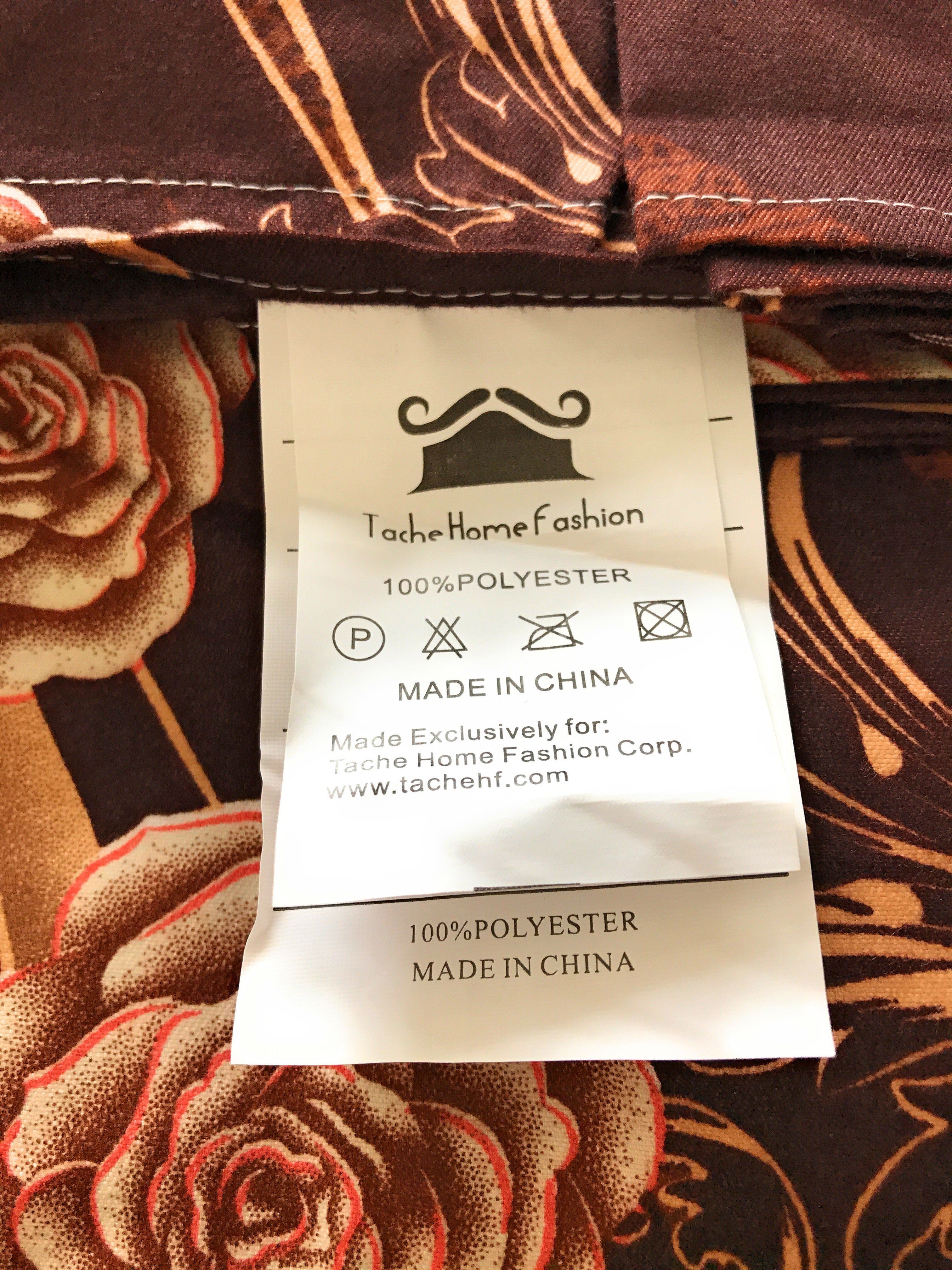 Tache Melted Gold Brown Floral Duvet Cover Twin (2815)
