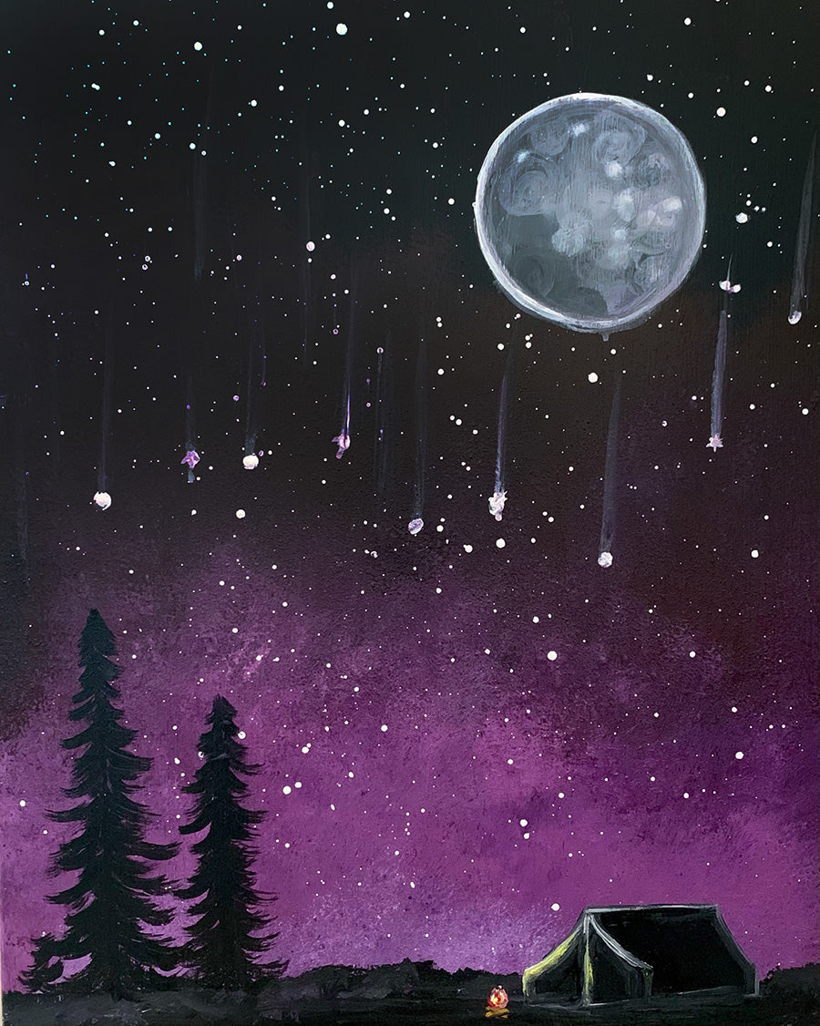 simple night sky painting