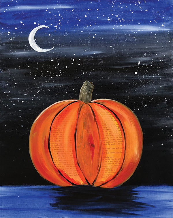 August Canvas Paint Night Class: Fall Pumpkin – Froglevel Studios