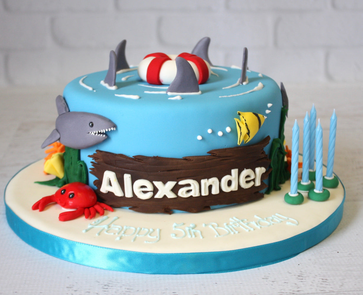 Children S Birthday Cakes Celebration Cakes Cakes And Decorating - alexander sharks