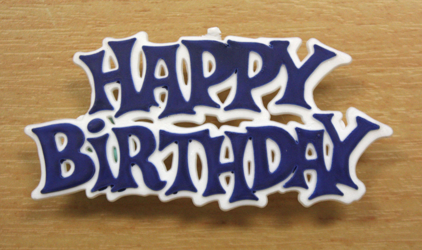 Happy Birthday- Dark Blue/White – Celebration Cakes- Cakes and ...