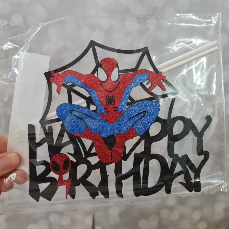 Spiderman Topper- Card – Celebration Cakes- Cakes and Decorating Supplies,  NZ