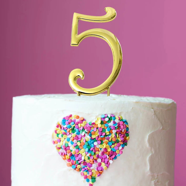 Number Candle Pink 5 Candle Birthday Anniversary Party Cake Decorations  Topper, 25 - Harris Teeter