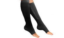 Load image into Gallery viewer, Zip-Up Open-Toe Compression Socks - 3 COLOURS