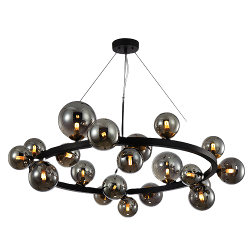 round glass pendant lights