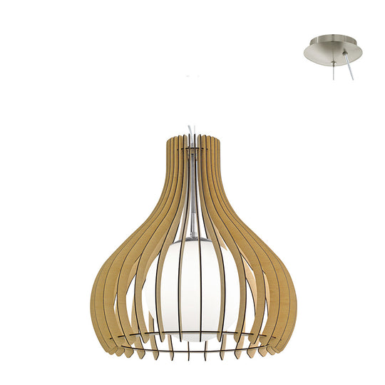 wood pendant light