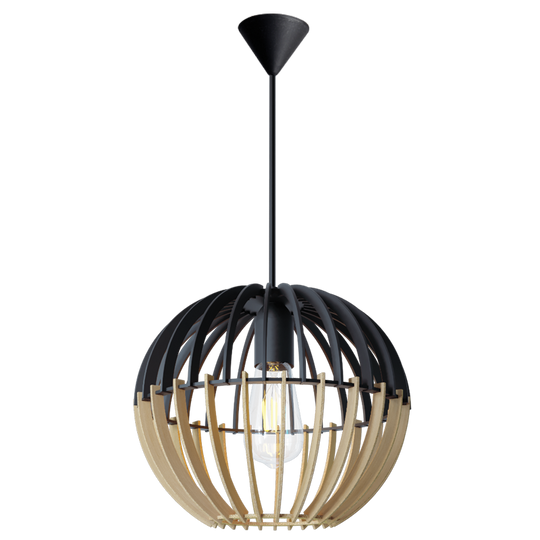 wood pendant light