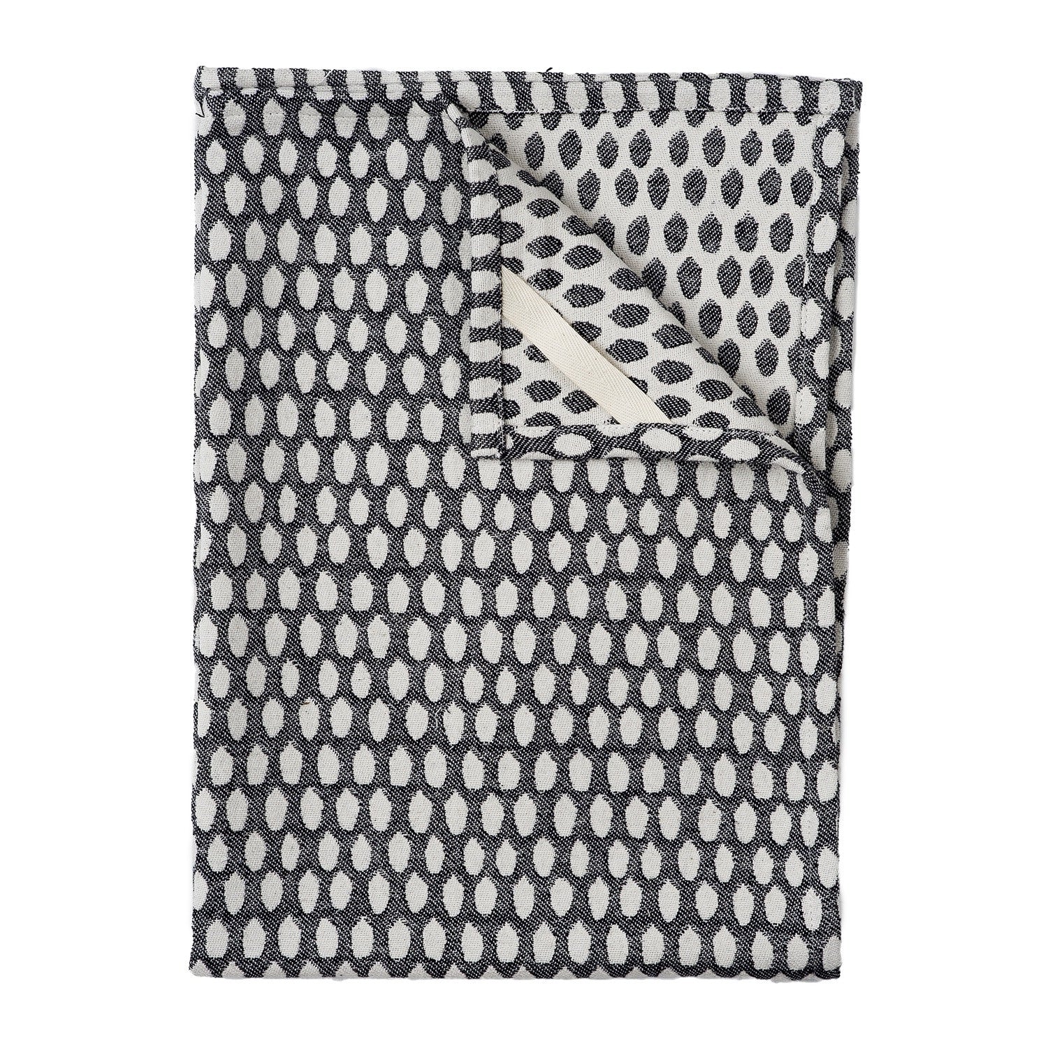 Elca Tea Towel Linen on Black | Designer Cotton Tea Towels — Tori ...