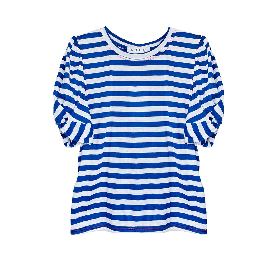 Sivas Statement Tee - Blue & White Stripe