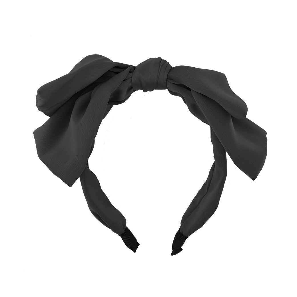 Double Bow Headband -Black