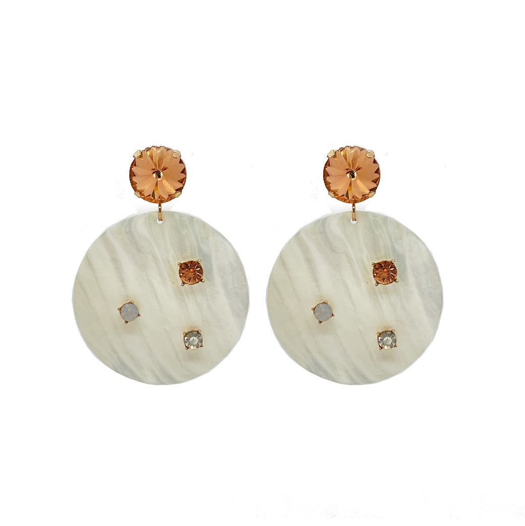 Mother of Pearl Earrings - Rose Gold