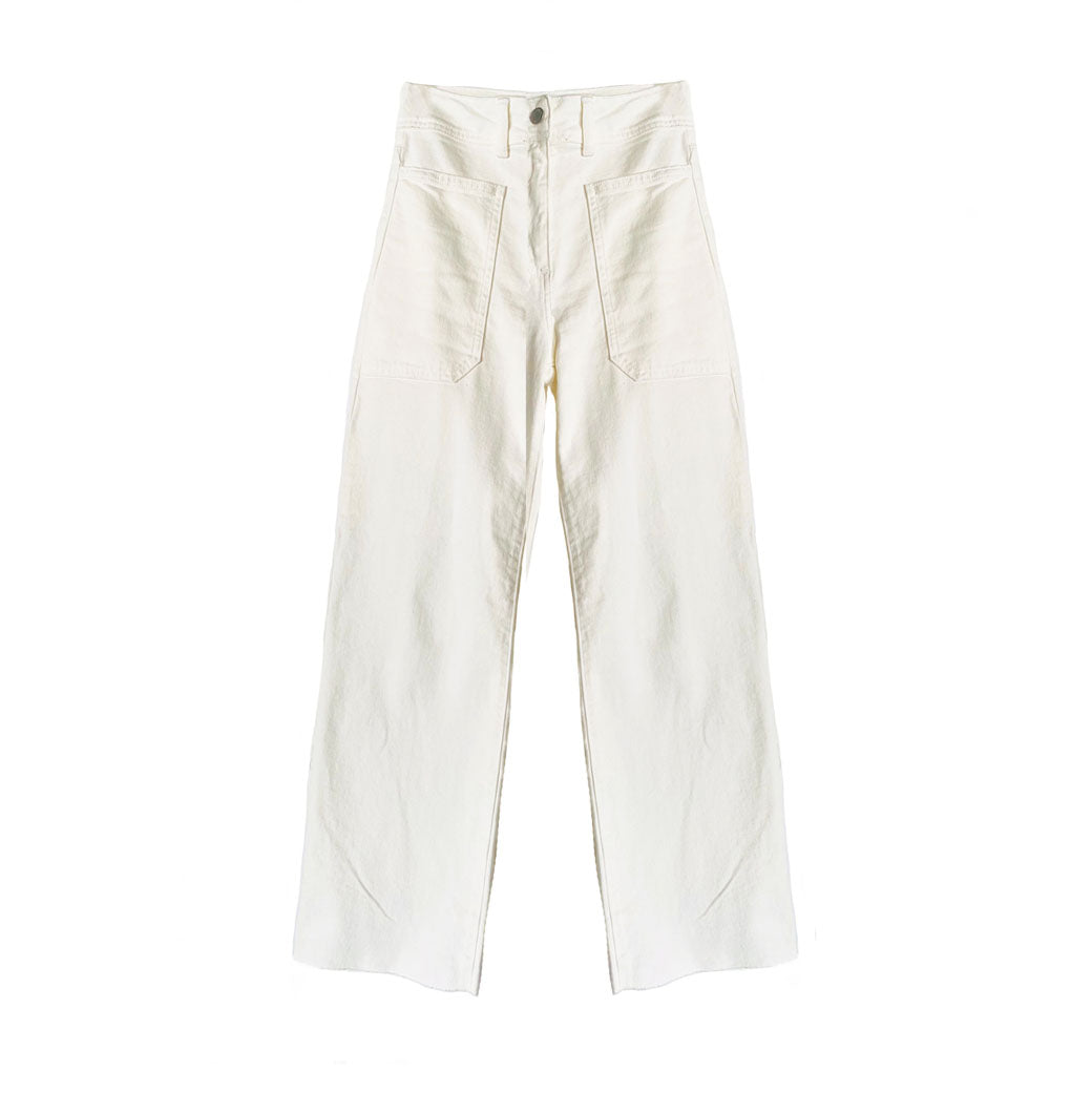 High Rise Sailor Jeans - White – BURU