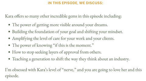 Kara Dee Harrison - You've Got Nerve podcast summary