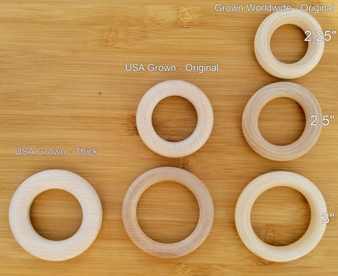 maple teething rings