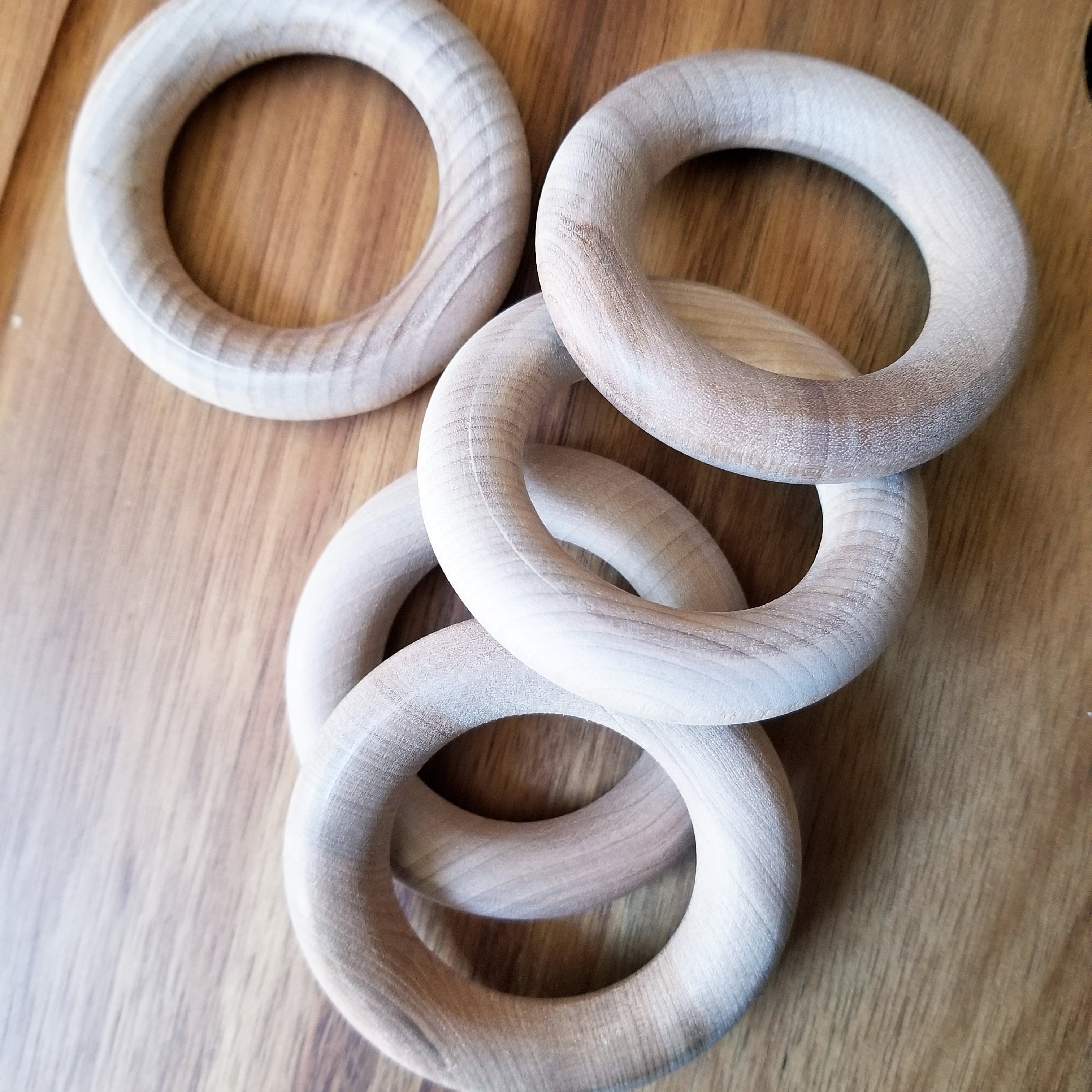  Seconds USA Grown 2 5 Birch  Wooden  Craft Rings 