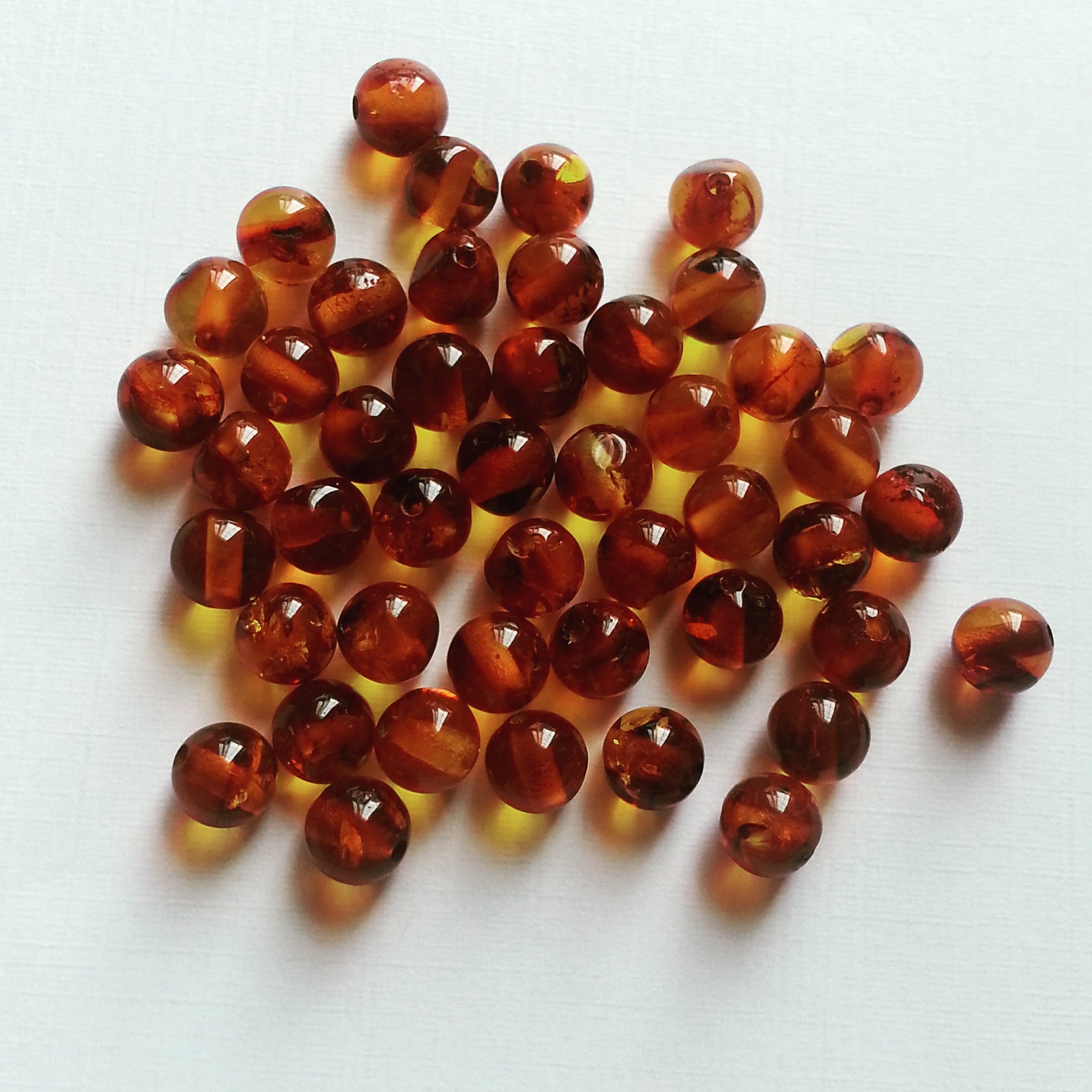Genuine Baltic Amber Beads (Round 