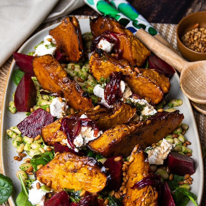 Roasted Pumpkin with Cannellini Salsa Verde | Seasonal Recipes | Harris ...