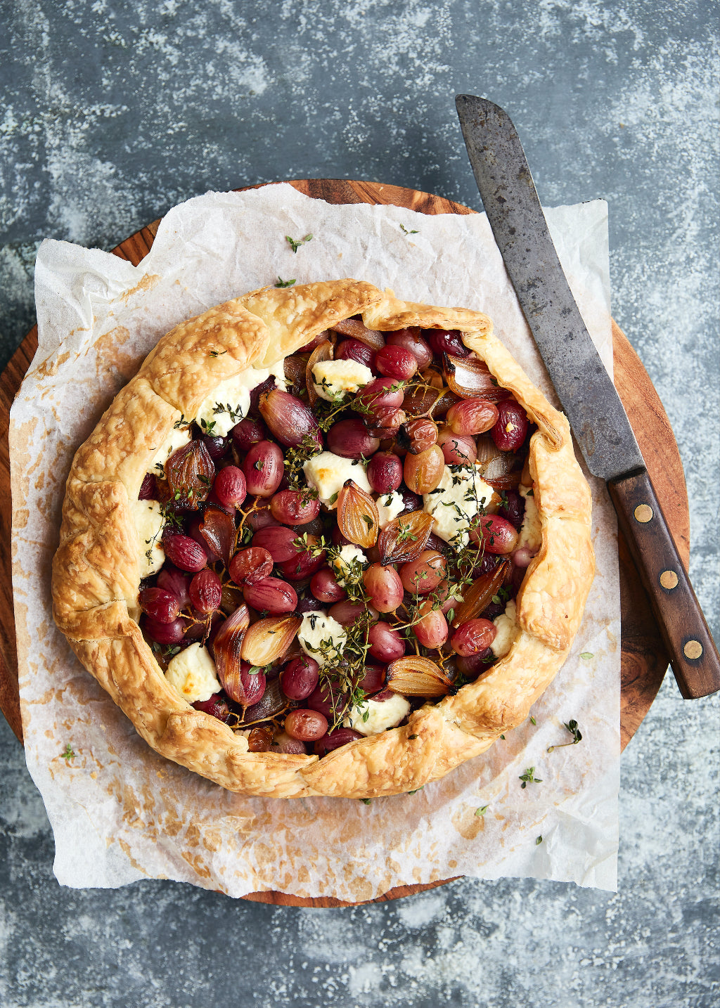 Red Grape & Caramelised French Onion Galette