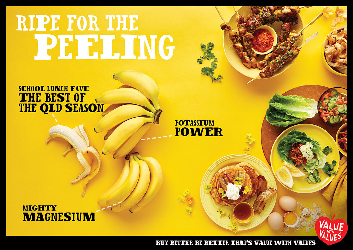 Image showing bananas, banana recipes and the headline Ripe for the Peeling