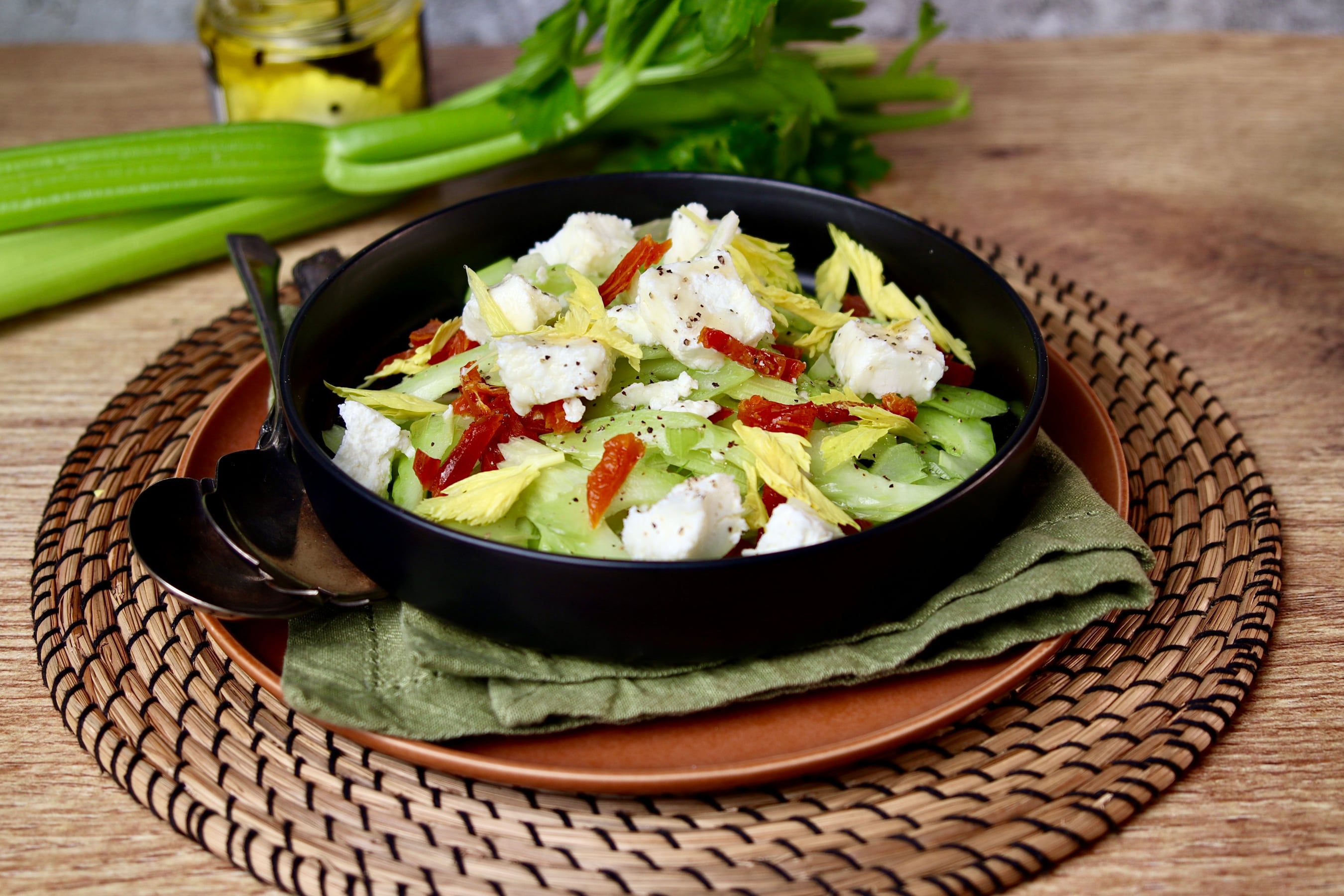 Celery, Apricot and Goat Cheese Salad