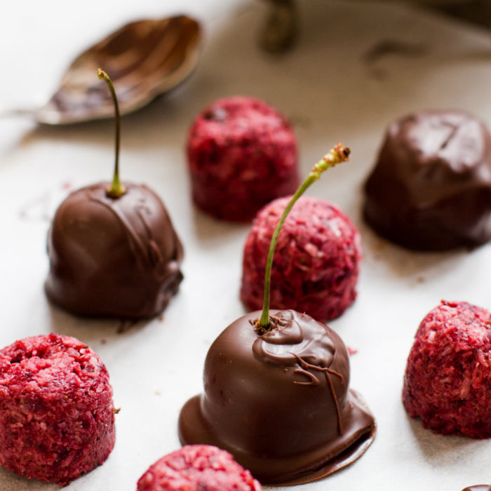 Cherry Ripe Bites