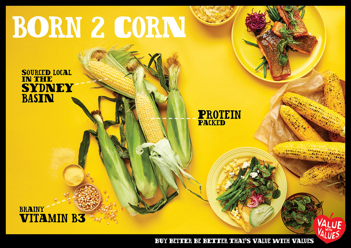 An image of corn and corn recipes with the title Born 2 Corn