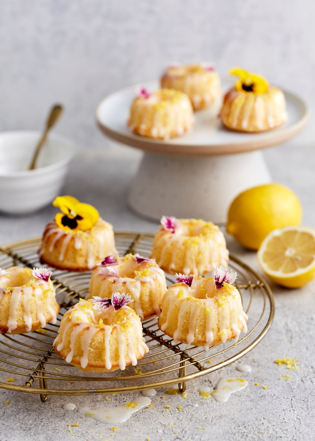 Mini Lemon Bundt Cakes