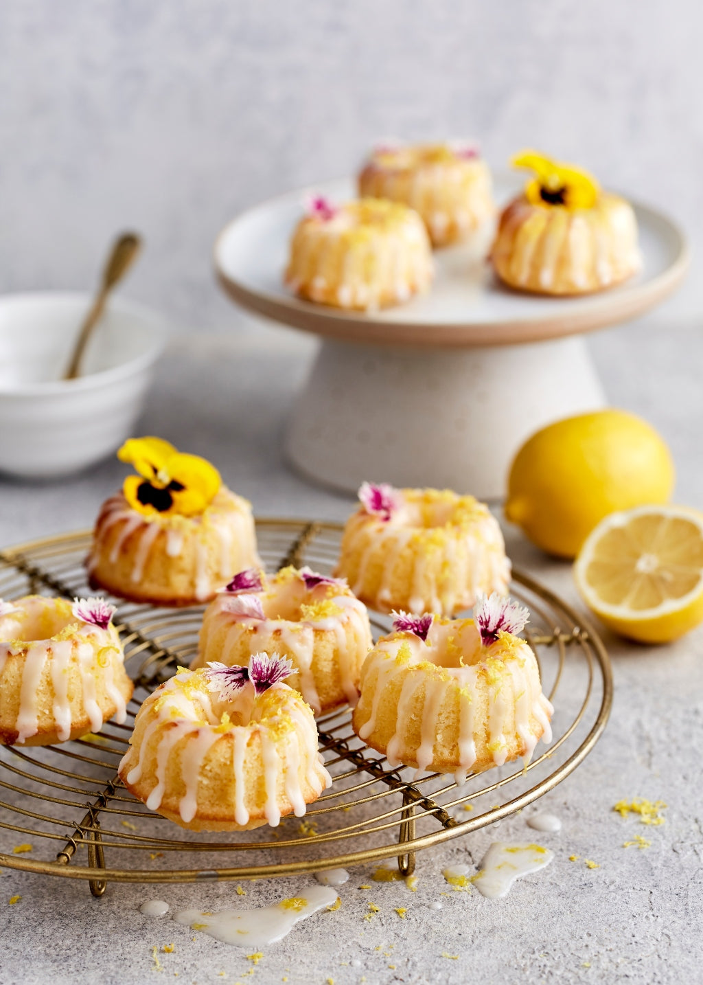 Mini Bundt Cakes with Citrus