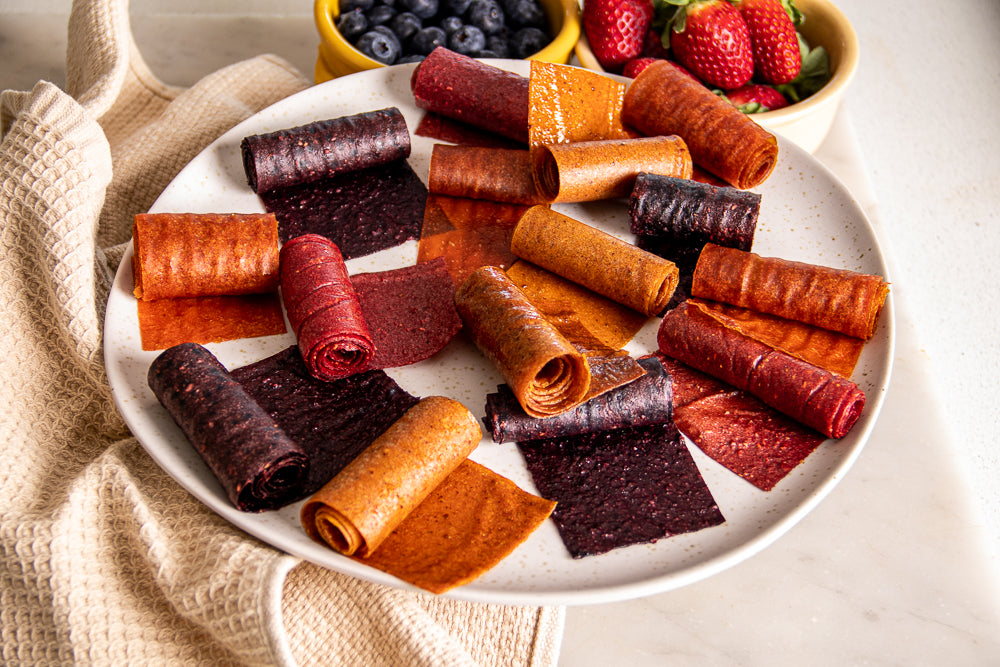Mixed flavoured fruit roll ups