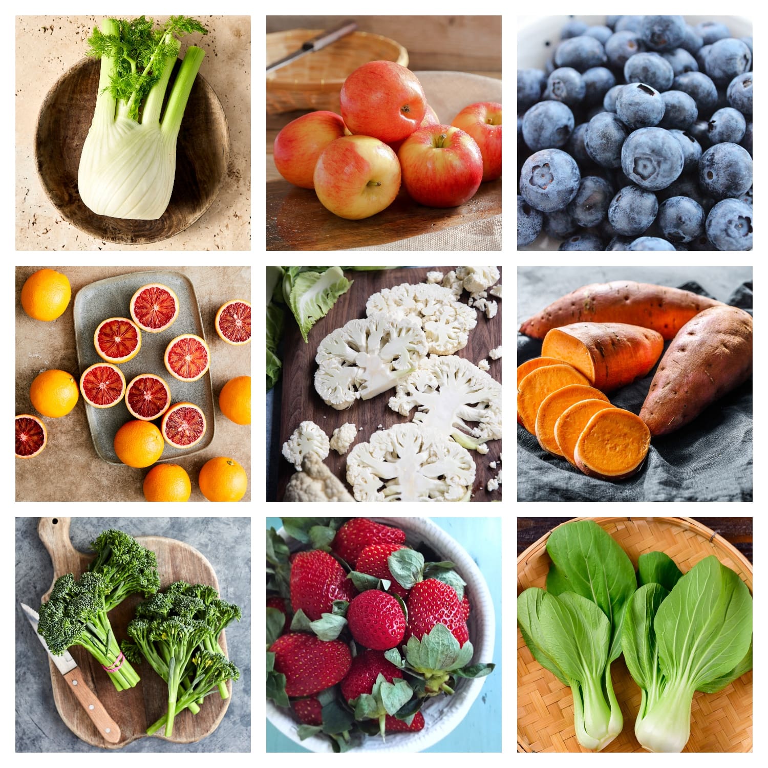 Dave's Market Update for the 10th of August 2022 includes Queensland strawberries, citrus fruit, green shanghai buk choy, blueberries, baby broccoli, kumera, apples, cauliflower, and fennel.  Find them in store and online.