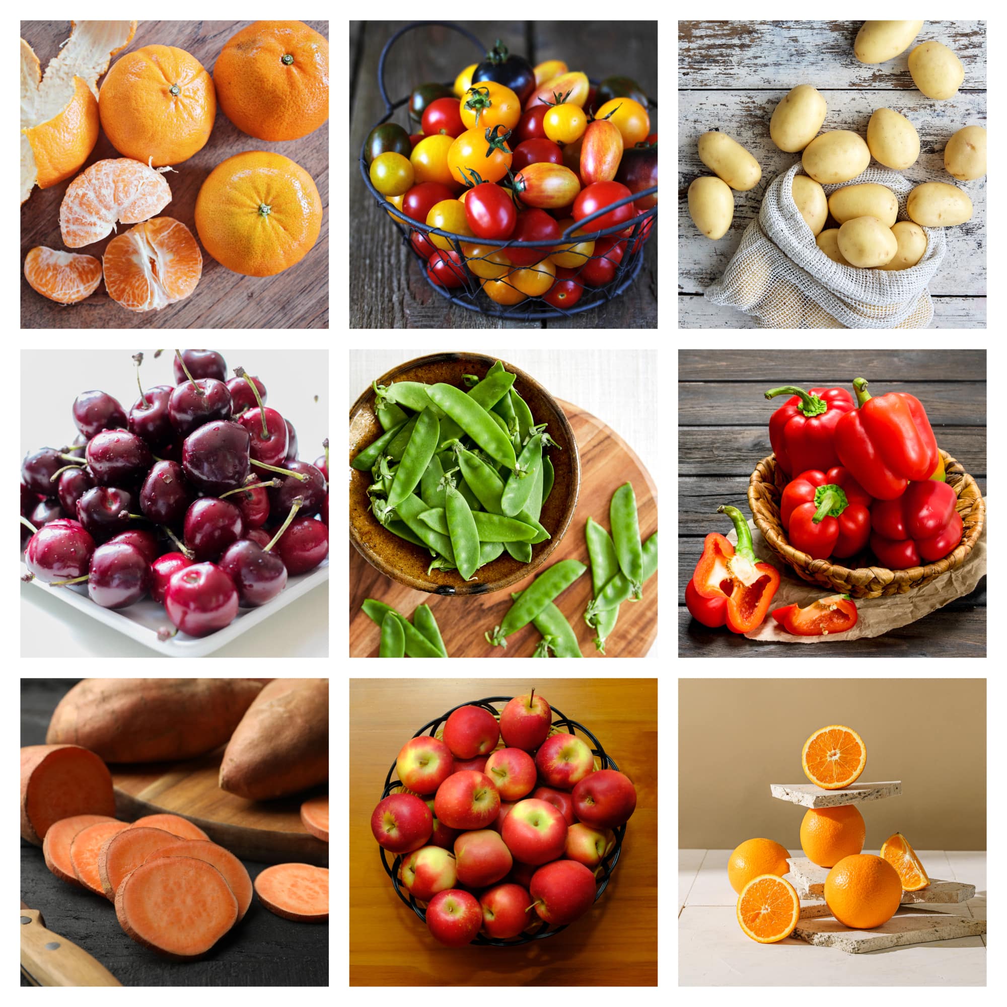 Dave's Market Update for 5 July 2023 includes Imperial mandarins, heirloom tomatoes, washed potatoes, USA cherries, snow peas, red capsicums, sweet potato, rockit apples, and oranges.