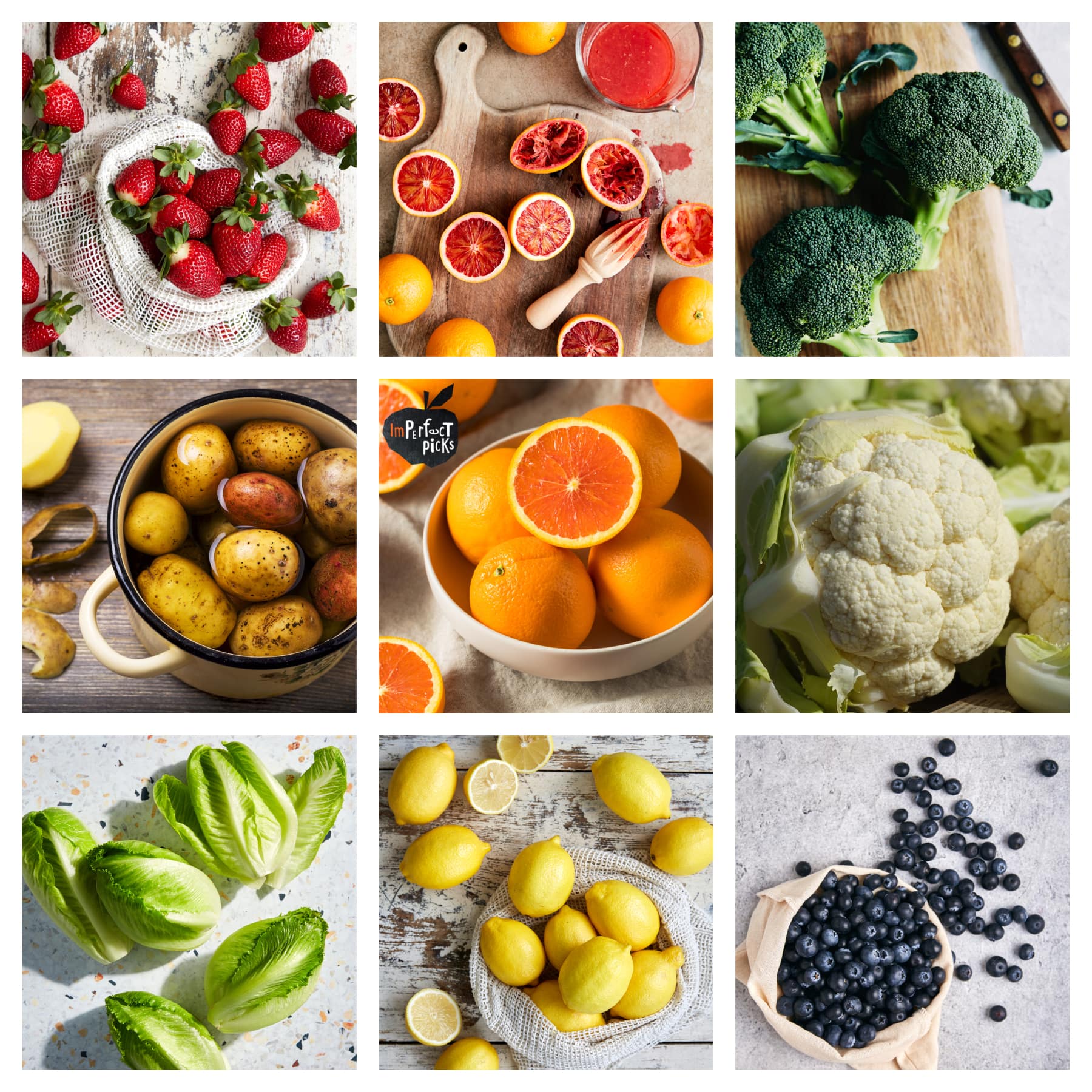 Dave's Market Update for the 9th of August 2023 includes strawberries, blood oranges, broccoli, brushed potatoes, imperfect navel oranges, cauliflower, midi cos lettuce, imperfect lemons, and blueberries.