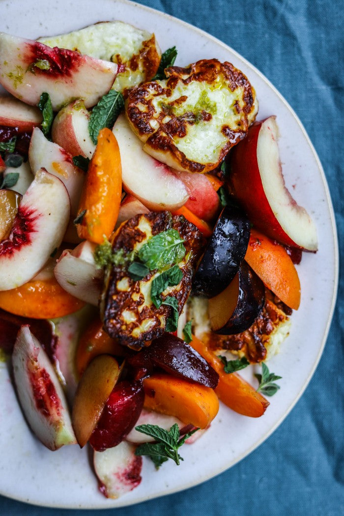 Halloumi with Stonefruit & Zesty Lime Dressing